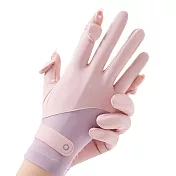 【KISSDIAMOND】涼感防曬可觸控防滑手套(KDG-862) F 粉紫
