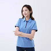 【遊遍天下】女款抗UV防曬吸濕排汗速乾機能POLO衫(GS1033) M 水藍