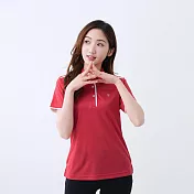 【遊遍天下】女款抗UV防曬吸濕排汗速乾機能POLO衫(GS1033) 3XL 桔紅