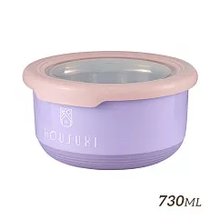 【HOUSUXI舒希】不鏽鋼雙層隔熱碗─730ml─粉紫