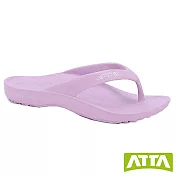 ATTA足弓簡約夾腳拖鞋 US6 粉紫