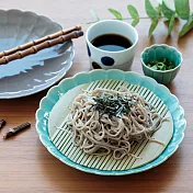 【BISQUE】波佐見燒｜花形陶瓷餐盤15cm ‧ 藍