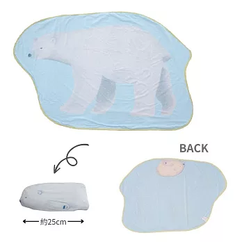 【BISQUE】折疊造型收納 萬用涼感舒眠毯 ‧ 北極熊