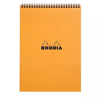 【Rhodia｜Classic】上掀式圈裝筆記本_ A4__5x5方格 _80g_80張_ 橘皮
