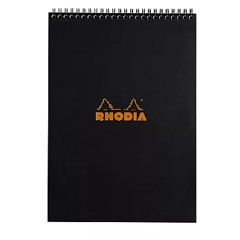 【Rhodia｜Classic】上掀式圈裝筆記本_A4_橫線 _80g_80張_ 黑皮