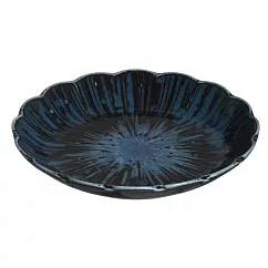 【見谷陶器】足利十草 陶瓷餐盤16cm ‧ 藍