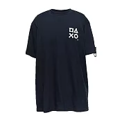 PlayStation筆觸印刷T恤(A)-海軍藍 XL