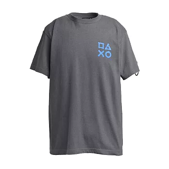 PlayStation筆觸印刷T恤(A)-深灰 L