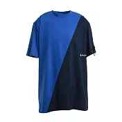 PlayStation雙色拼接T恤(A)-藍/海軍藍 L