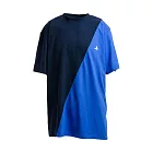 PlayStation雙色拼接T恤(B)-海軍藍/藍 M