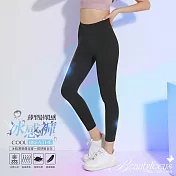 BeautyFocus冰絲涼感機能褲8029/運動褲  M-L  黑色