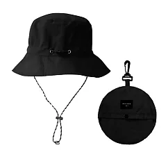 【EZlife】薄款防水速乾可收納漁夫帽 黑色