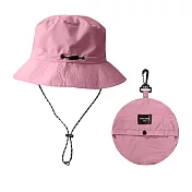 【EZlife】薄款防水速乾可收納漁夫帽 粉色