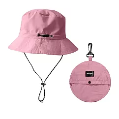 【EZlife】薄款防水速乾可收納漁夫帽 粉色