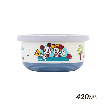 【HOUSUXI 舒熙】迪士尼 米奇米妮系列-不鏽鋼雙層隔熱碗420ml