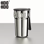 【HOLOHOLO】ICE CREAM 甜筒陶瓷咖啡保溫杯(390ml/7色) 太空銀河 (銀)
