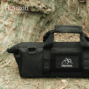 Horizon 天際線 黑化戰術野營收納袋 8L (萬用包/相機包/露營裝備包) 極致黑