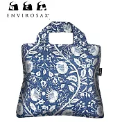 日版＜ENVIROSAX＞ 春捲包-可肩背環保購物袋-和心藍葉