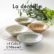 【Minoru陶器】La dentelle歐風陶瓷餐碗17cm ‧ 象牙白