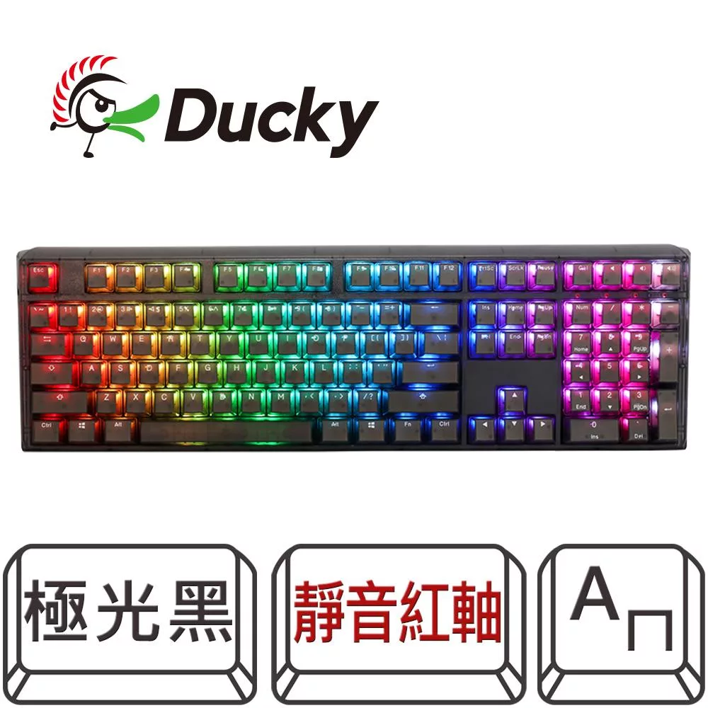 【Ducky】One 3 Aura black100% RGB 極光黑 PBT二色 機械式鍵盤 靜音紅軸