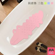 JIAGO 鱷魚浴室防滑吸盤地墊 粉色