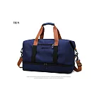 【BeOK】旅行大容量收納包 肩背手提旅遊背包 行李箱包 藍色