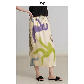 ltyp旅途原品 個性藝術印花時髦休閒直筒半裙 M L-XL  L 夢境