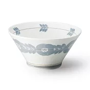 【日本Aito】美濃燒|Blossom藍花陶瓷 餐碗1100ml ‧ 灰