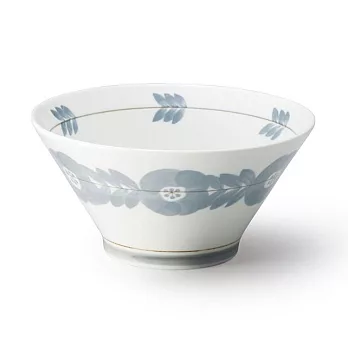 【日本Aito】美濃燒｜Blossom藍花陶瓷 餐碗1100ml ‧ 灰