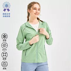 【KISSDIAMOND】台灣認證涼感速乾防曬外套(KDFJ─5315)女款 L 復古綠
