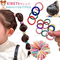 韓系 兒童髮圈髮量少─甜美俏皮糖果色裙邊波浪髮圈 親子髮飾橡皮筋 超值50入 Kiret