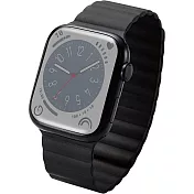 ELECOM Apple Watch 49/45/44/42mm磁吸矽膠錶帶- 黑