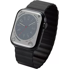 ELECOM Apple Watch 49/45/44/42mm磁吸矽膠錶帶─ 黑