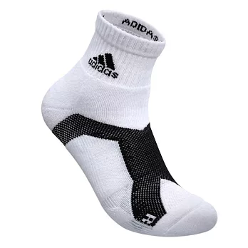 「品質卓越 台灣製造」adidas P3.1強化高機能短筒運動襪_6入組 M 白色底/黑logo