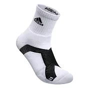 「品質卓越 台灣製造」adidas P3.1強化高機能中筒運動襪_6入組 L 白色底/黑logo