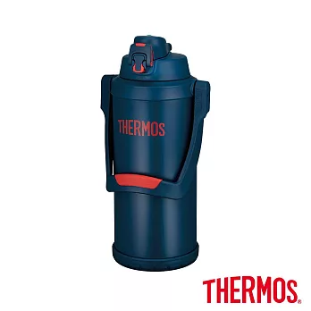 【THERMOS 膳魔師】不鏽鋼大容量彈蓋真空保冷瓶3000ml(FFV-3001-NV-R) 藍色
