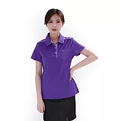 【遊遍天下】女款格紋抗UV吸濕排汗POLO衫(GS1014) 3XL 紫色