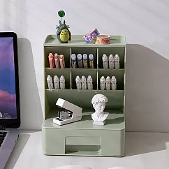 【EZlife】斜插式桌面筆筒收納盒 綠色