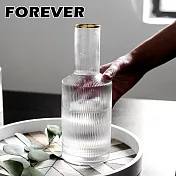 【日本FOREVER】耐熱玻璃簡約水壺750ml-直條紋款