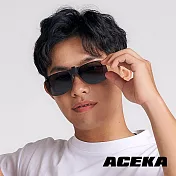 【ACEKA】俐落方形石墨黑磁吸式夾片 (METRO 夾式系列) 石墨黑