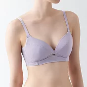 【MUJI 無印良品】女尼龍可調整胸型胸罩 M 紫色