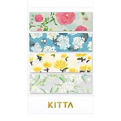 【KING JIM】KITTA隨身攜帶和紙膠帶 花7 (大森木綿子設計款) (KIT068)