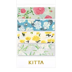 【HITOTOKI】KITTA 隨身攜帶和紙膠帶 花7 (大森木綿子設計款) (KIT068)