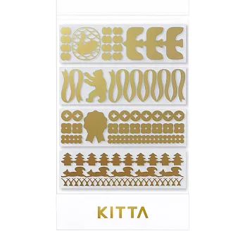 【HITOTOKI】KITTA 隨身攜帶和紙膠帶 Clear透明/金箔 裝飾 (KITT017)