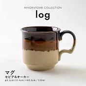 【Minoru陶器】Log透釉陶瓷馬克杯330ml ‧ 焦糖棕