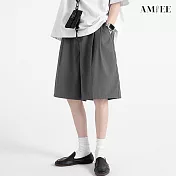 【AMIEE】韓版百搭高級感西裝短褲(男裝/2色/M-2XL/KDPY-S61) L 灰色