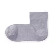 【MUJI 無印良品】女莫代爾混足口柔軟舒適輕薄直角短襪23-25cm 紫色