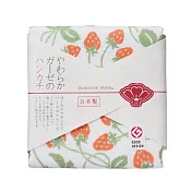【日纖商工】日本大阪泉州 紗布純綿方巾 ‧ 草莓