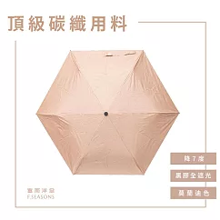 【富雨洋傘】降溫省力碳纖超輕自動折傘_晴雨兩用(IF35) 奶茶