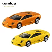 【日本正版授權】兩款一組 TOMICA PREMIUM 05 藍寶堅尼 Murcielago 跑車/玩具車 多美小汽車